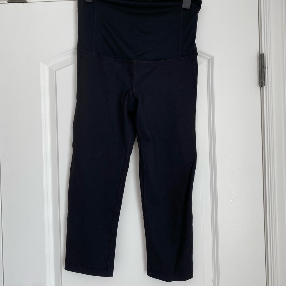 Isabel Maternity Black Cropped Legging